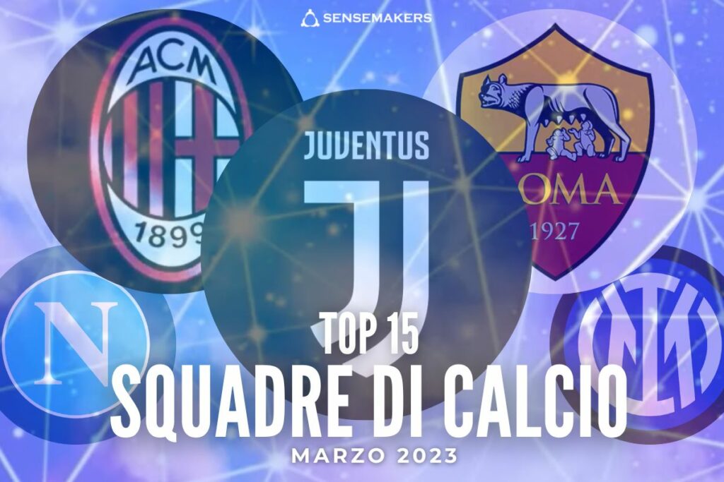 top 15 squadre di calcio italiane marzo 2023