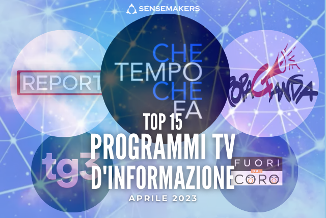 TOP15 Programmi TV d’Informazione più attivi sui social, Aprile 2023