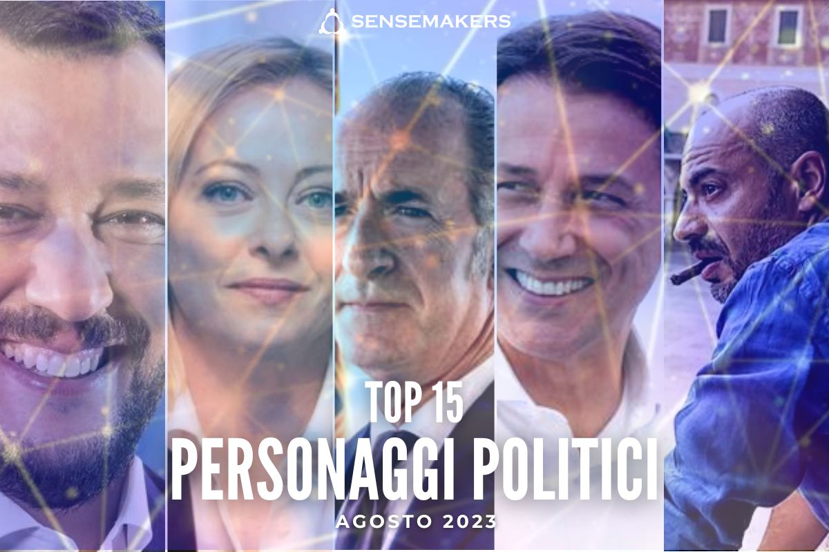 Top 15 Politici Italiani più social, Agosto 2023