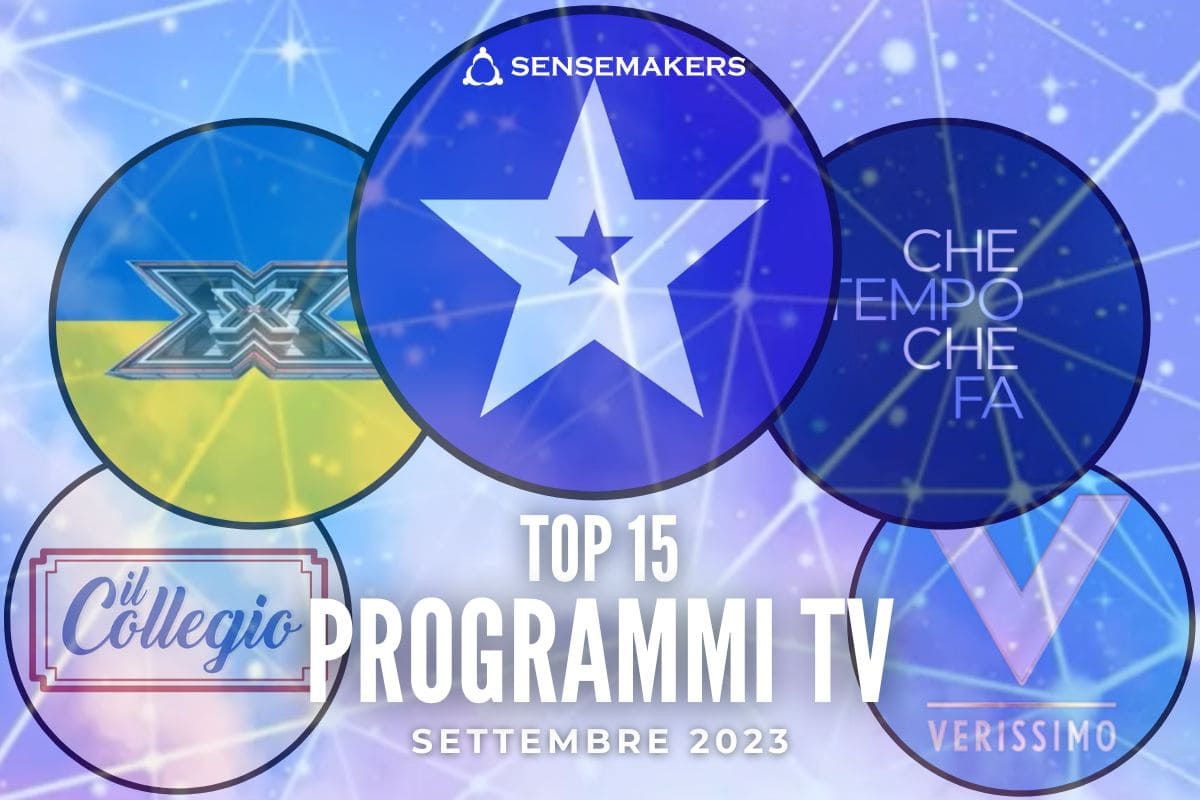 top 15 programmi tv settembre 2023