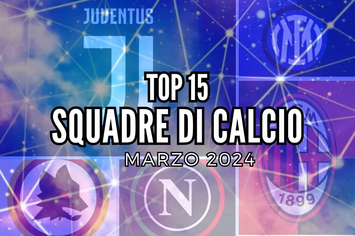 Top 15 Squadre di Calcio più attive sui social, Marzo 2024