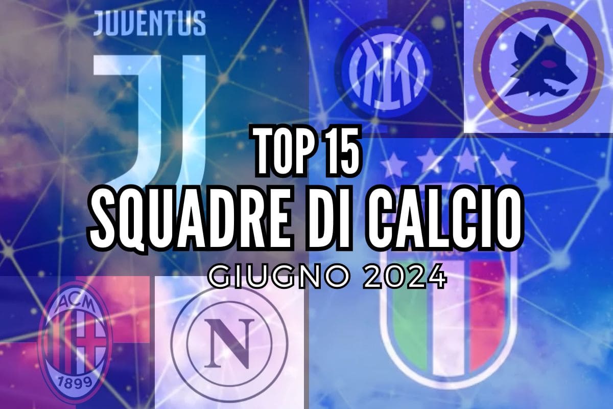 Top 15 Squadre di Calcio più attive sui social, Giugno 2024