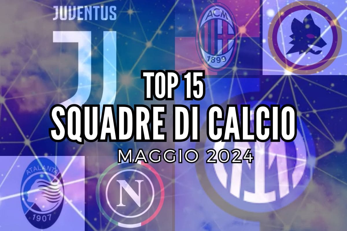 Top 15 Squadre di Calcio più attive sui social, Maggio 2024