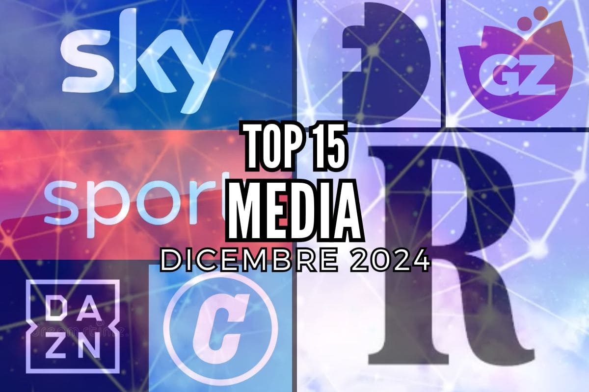 top 15 media italiani dicembre 2024