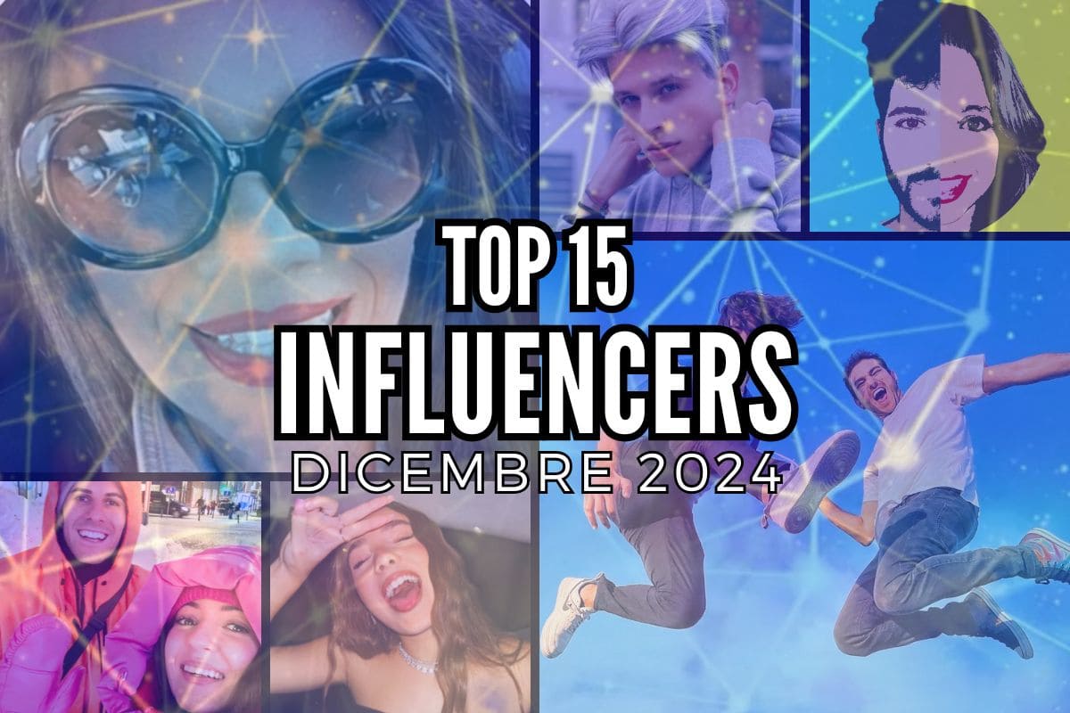 TOP 15 Influencers Italiani più attivi sui social, Dicembre 2024