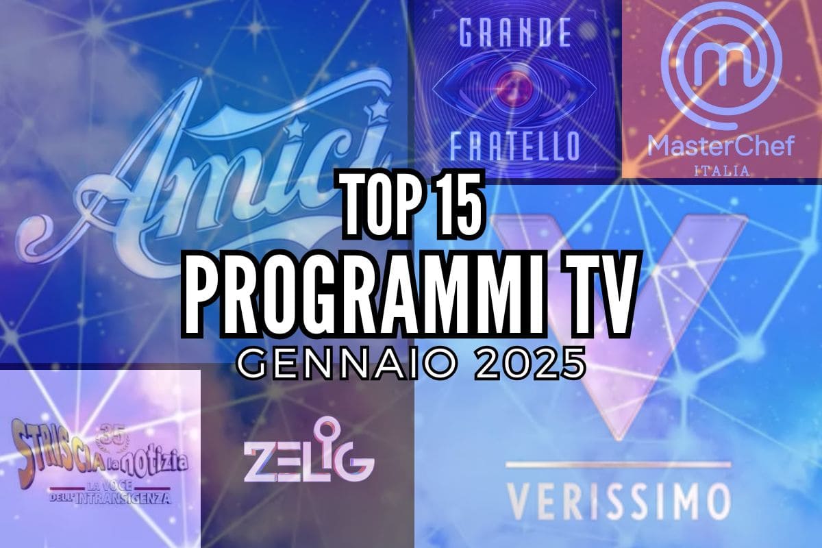 top programmi tv gennaio 2025