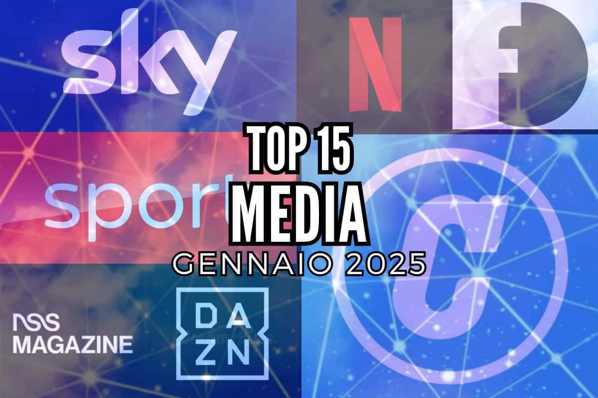 top 15 media gennaio 2025