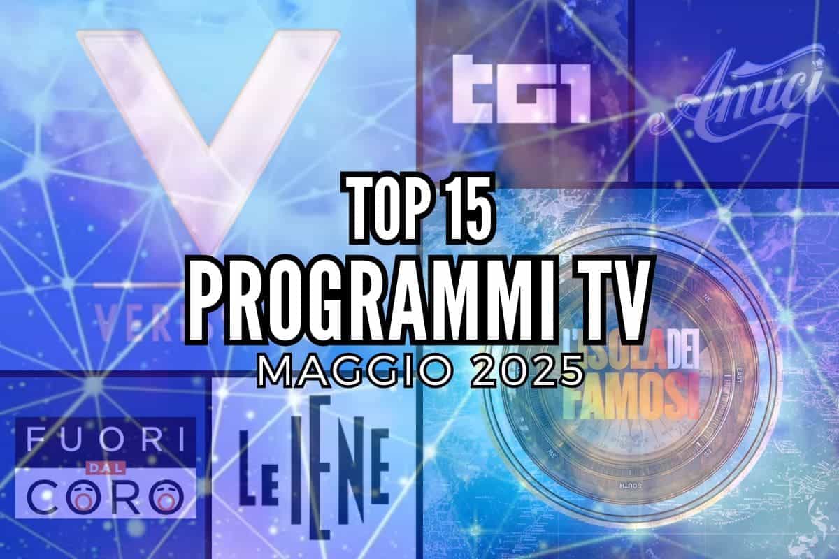 TOP 15 Programmi TV più attivi sui social, Maggio 2025