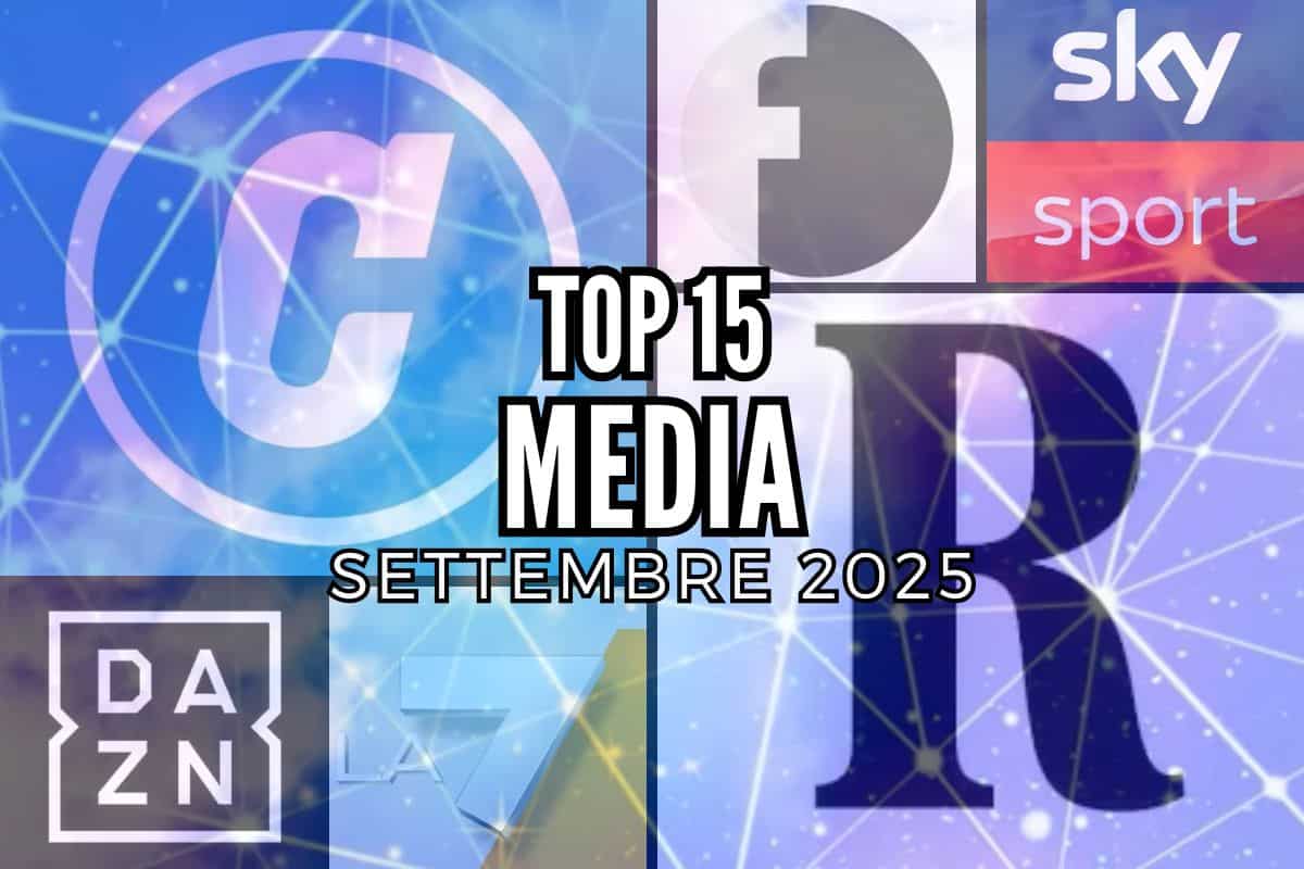 top 15 media settembre 2025