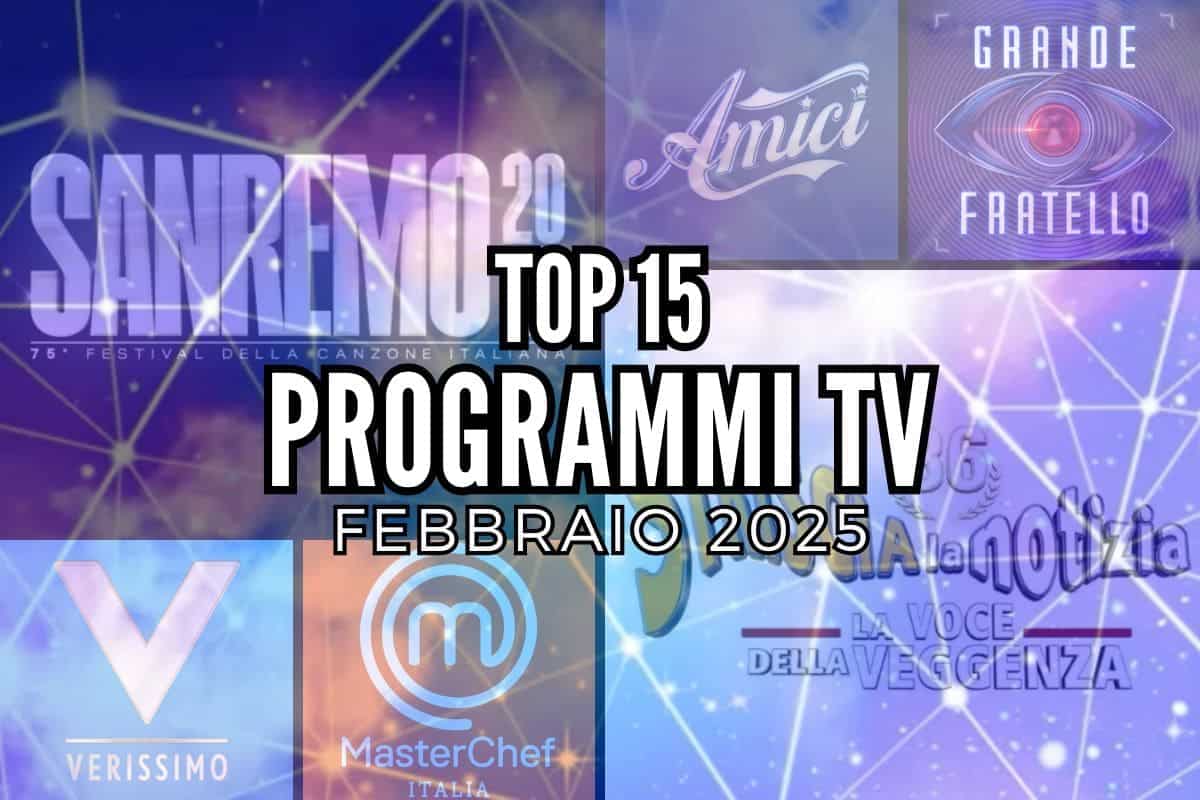 top programmi tv febbraio 2025