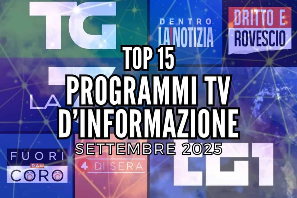 programmi tv info settembre 2025