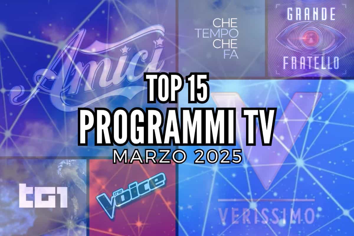 top programmi tv marzo 2025