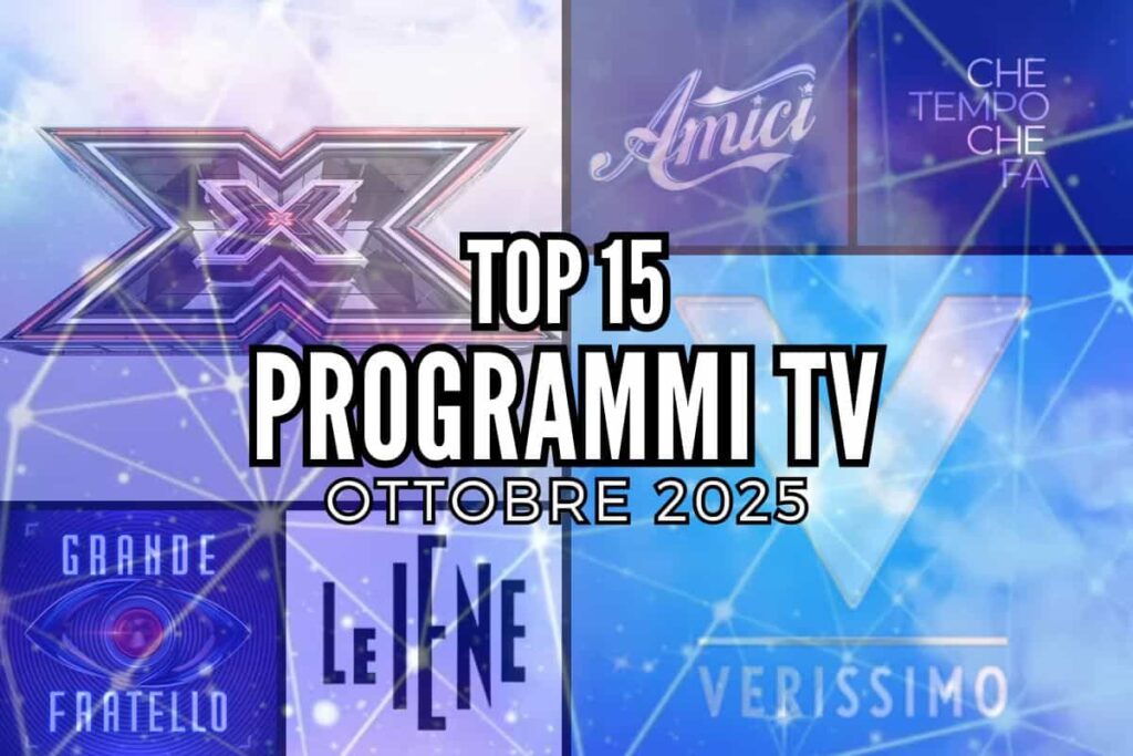 top programmi tv ottobre 2025