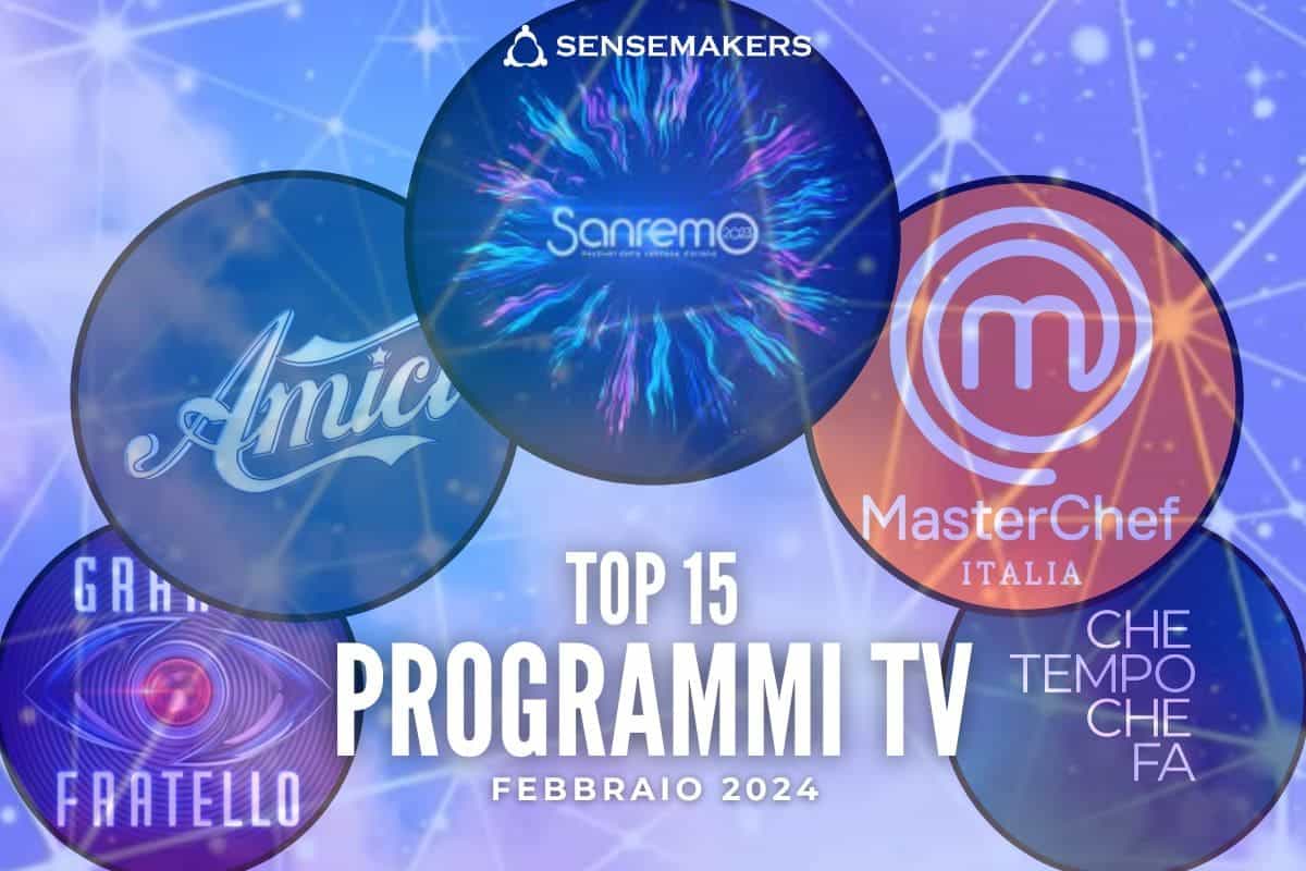 TOP 15 Programmi TV Pi Attivi Sui Social Febbraio 2024 Sensemakers TOP 15 Programmi TV Pi Attivi Sui Social Febbraio 2024 Sensemakers