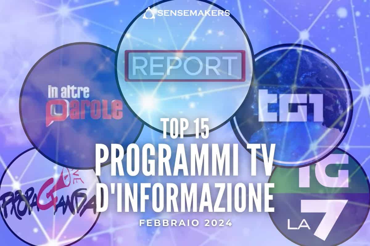 top programmi tv informazione febbraio 2024