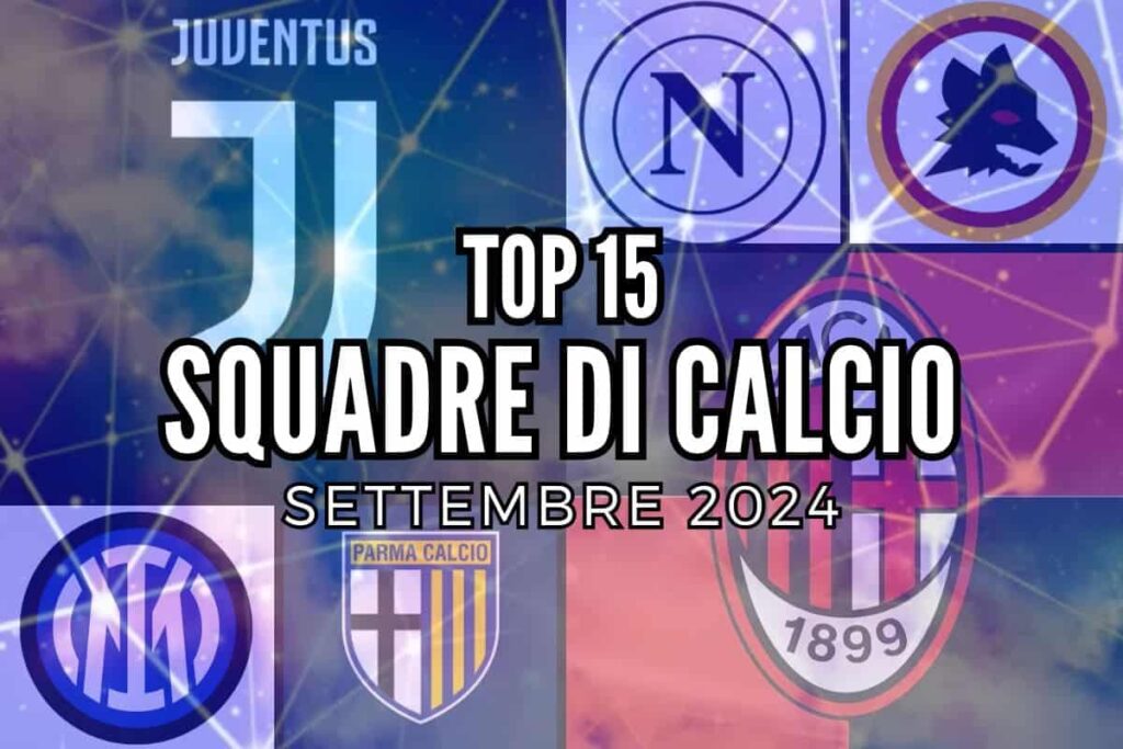 top squadre di calcio settembre 2024